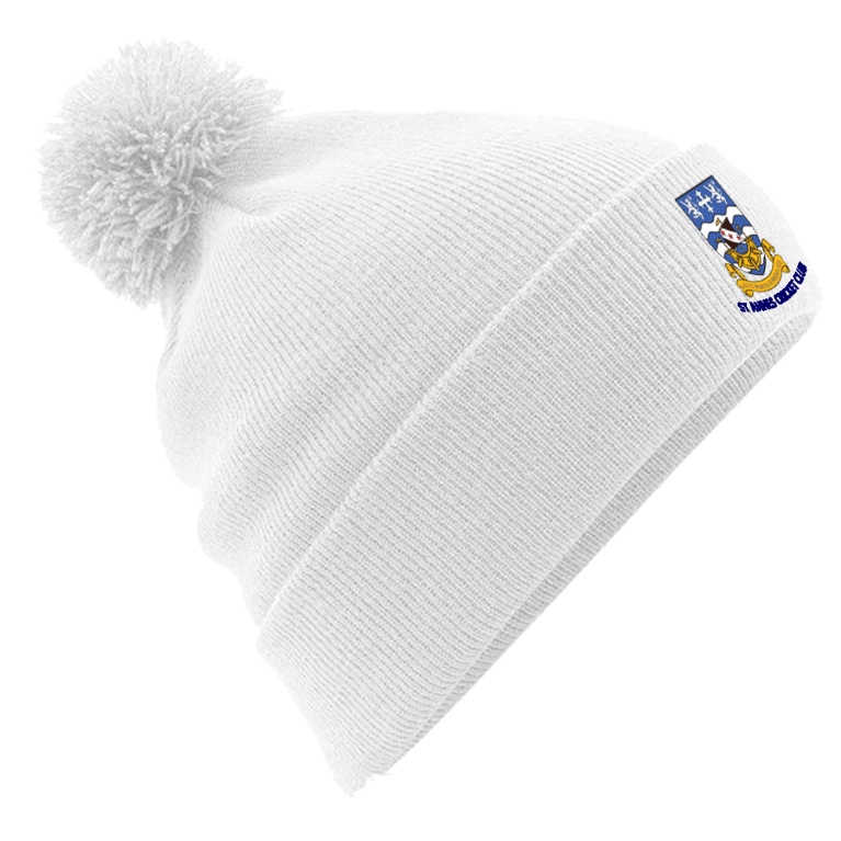 Original Pom Pom Beanie : White